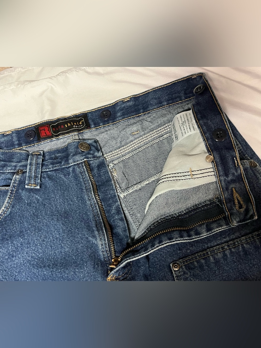 Vintage Riggs Workwear Wrangler Double Knee Carpenter Jeans 34x30 USA‎ Denim - Picture 5 of 11